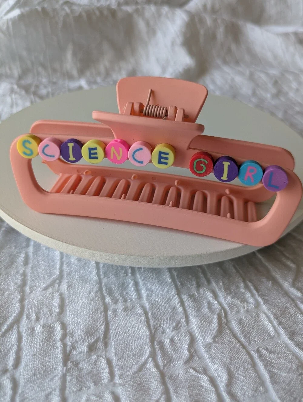 Science Girl Hair Clip Claw Style Handcrafted | NWT